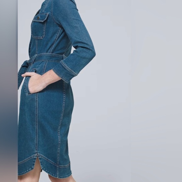 WHBM Denim Dress -size 6 Blue NWT - Picture 3 of 10